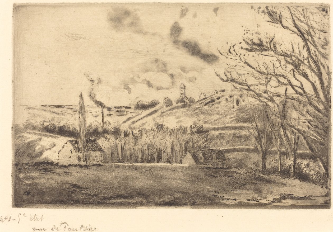 Pohled na Pontoise Pohled na Pontoise, 1885. od Camille Pissarro
