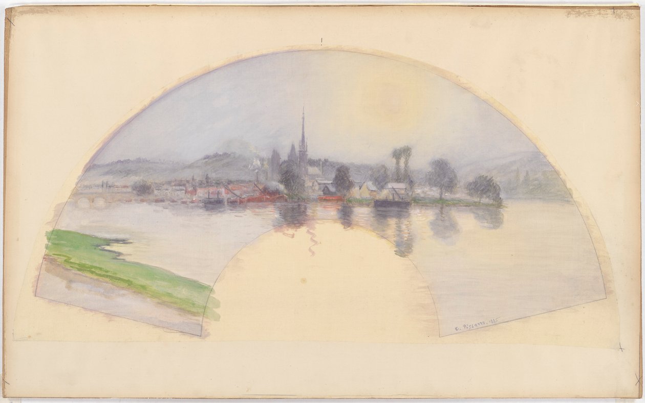 Pohled na Rouen od Camille Pissarro