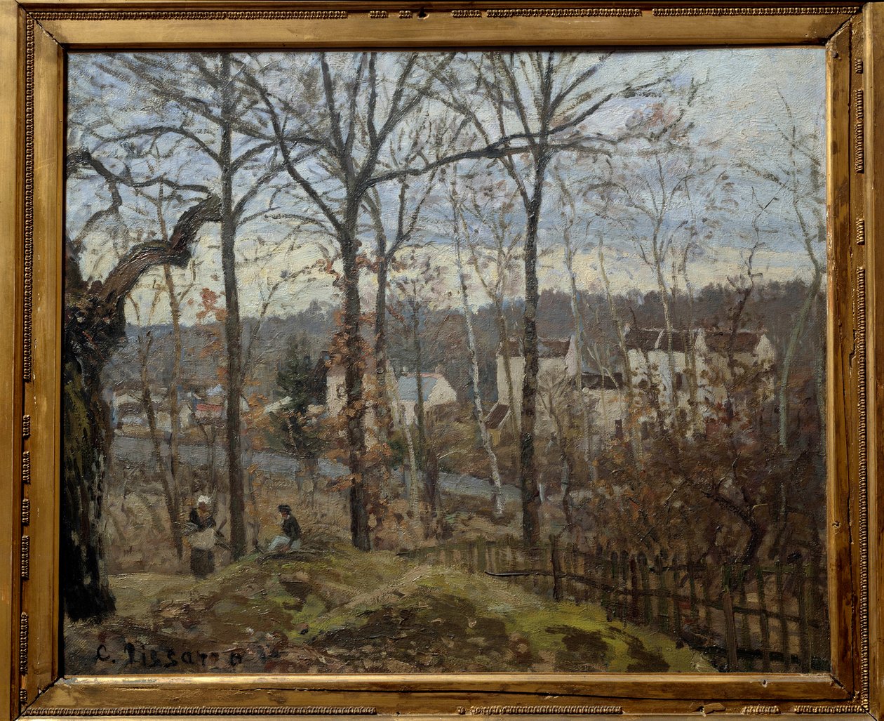 Zimní krajina v Louveciennes. Obraz Camille Pissarro (1830-1903) od Camille Jacob Pissarro