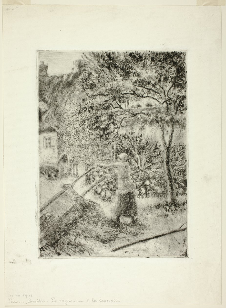 Žena vyprazdňování trakaře od Camille Pissarro