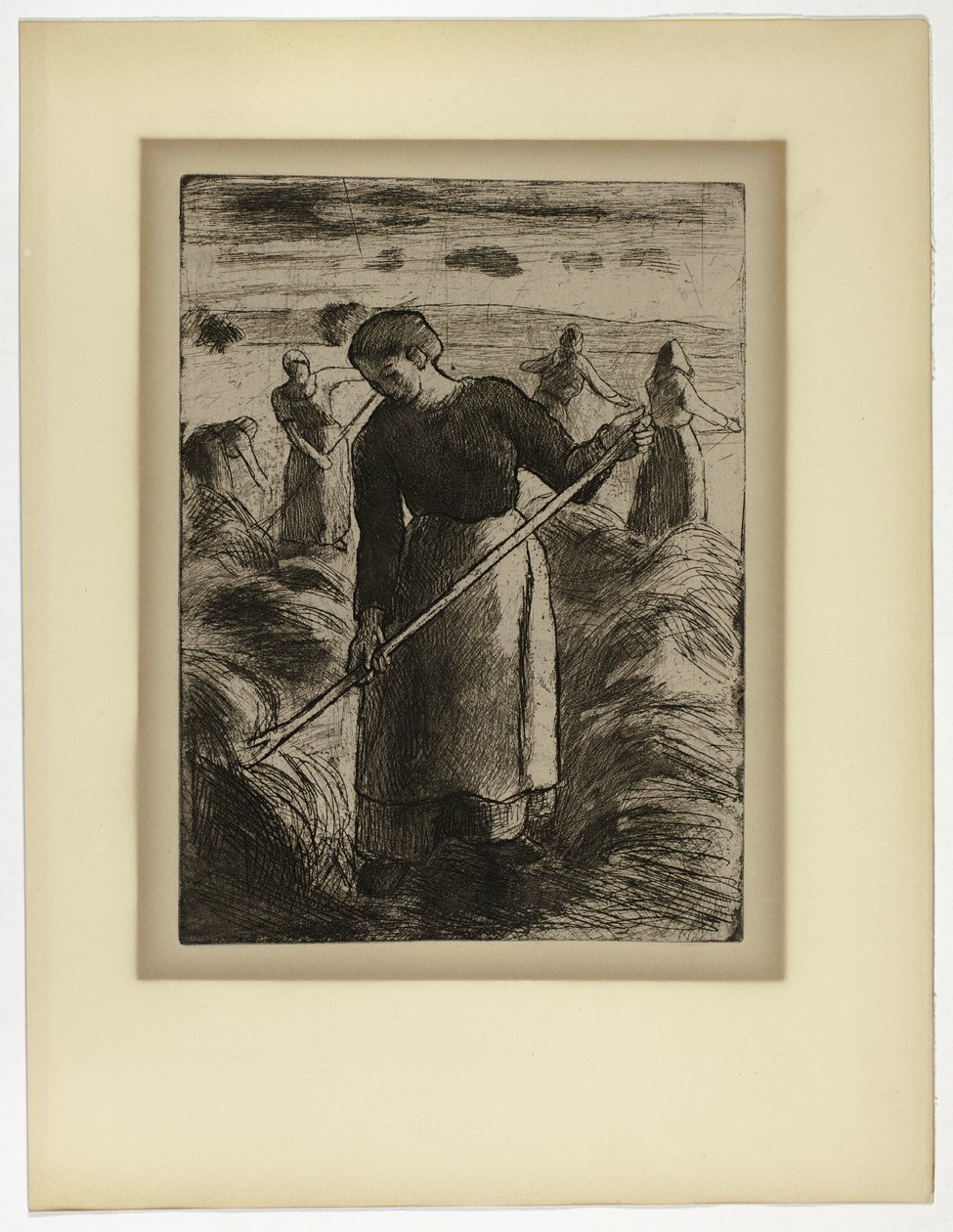 Woman Haymaker v Éragny od Camille Pissarro
