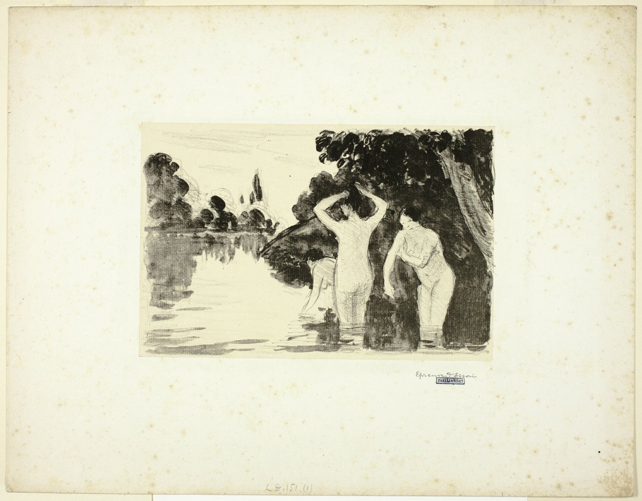 Dámské koupání: Den od Camille Pissarro