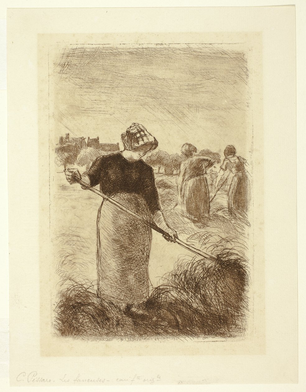 Ženy Házející seno od Camille Pissarro