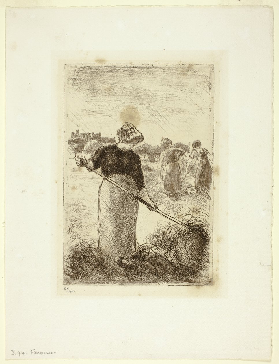 Ženy Házející seno od Camille Pissarro