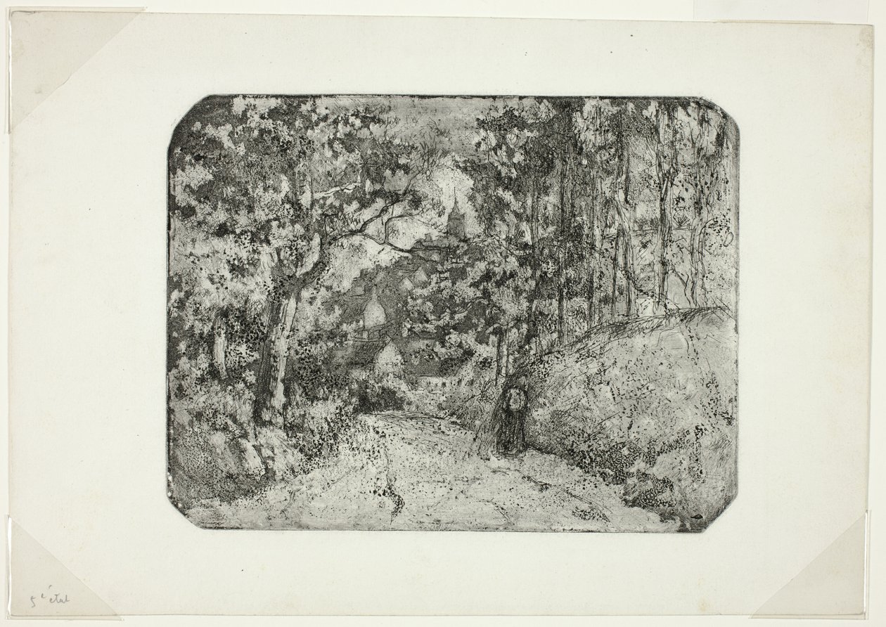 Wooded Lane v Pontoise od Camille Pissarro