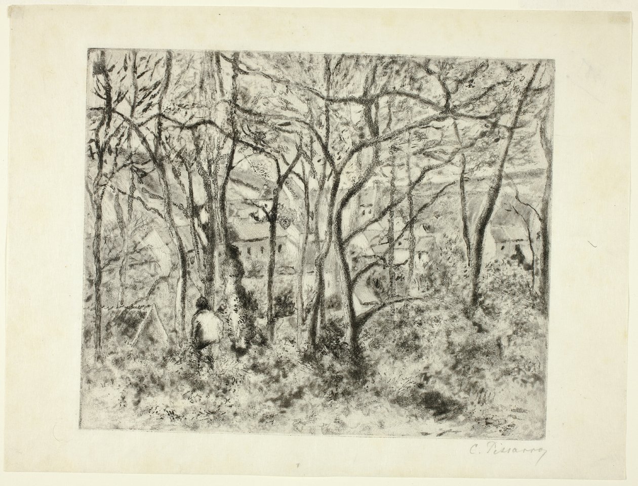Lesy v Ermitáži od Camille Pissarro