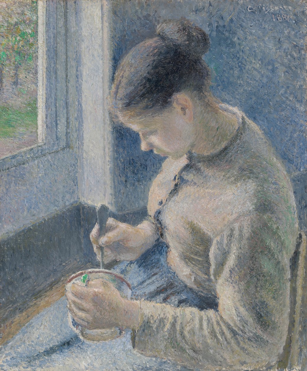 Mladý rolník na kávě, 1881. od Camille Pissarro