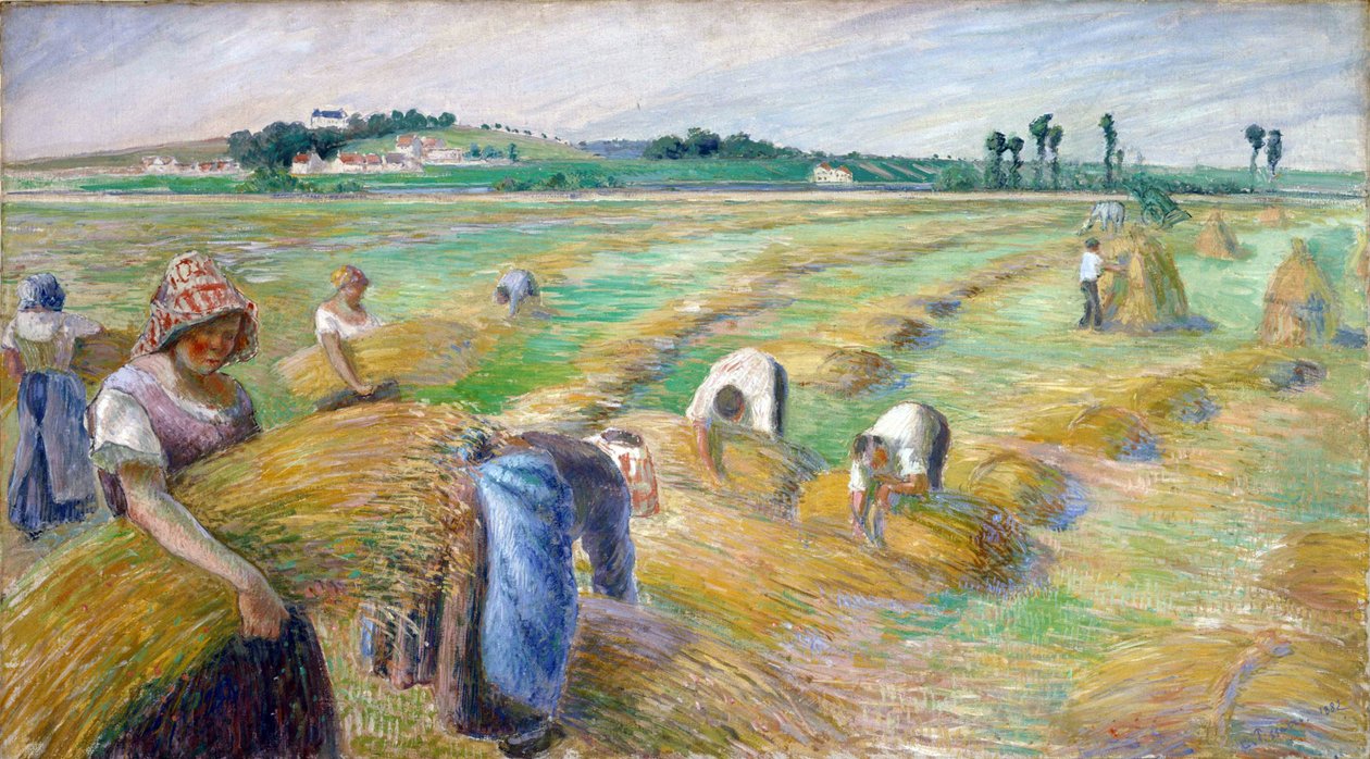 ""sklizeň"" Obraz Camille Pissarro (1830-1903) Rozměr 70,3x126 cm 1882 Národní muzeum západního umění, Tokio od Camille Pissarro