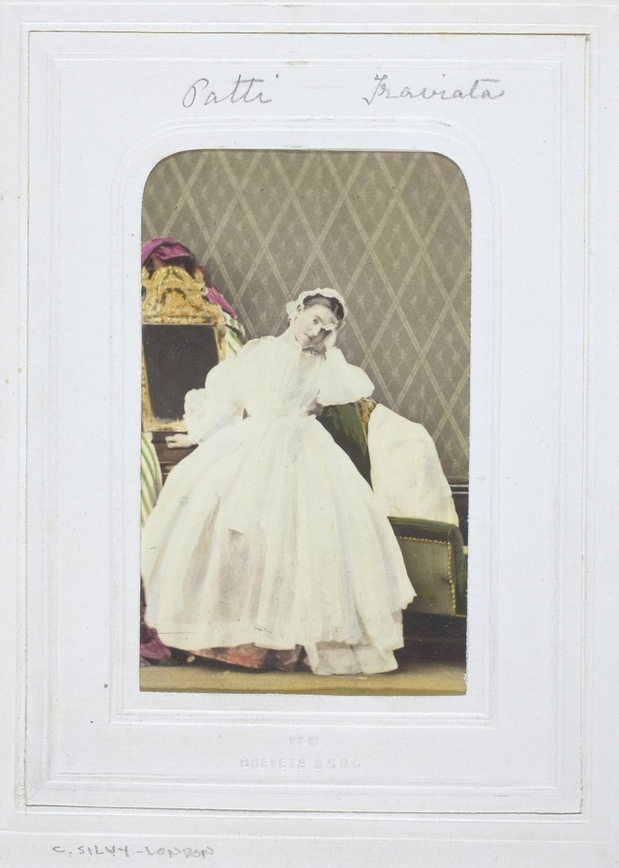 Adelina Patti, Traviata, 1860-69. od Camille Silvy