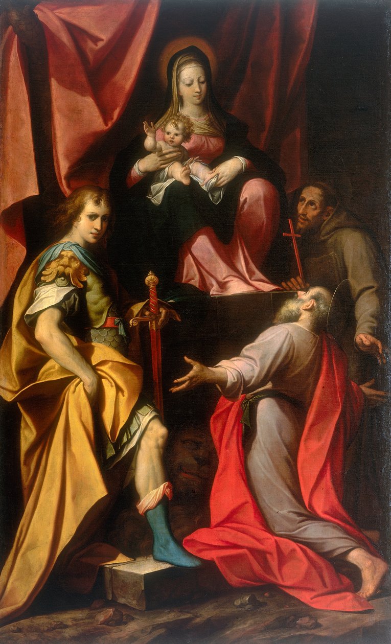 Madona s dítětem a svatými Vitalem a Jeronýmem, dílo Camilla Procacciniho, konzervované v Galleria Estense v Modeně od Camillo Procaccini