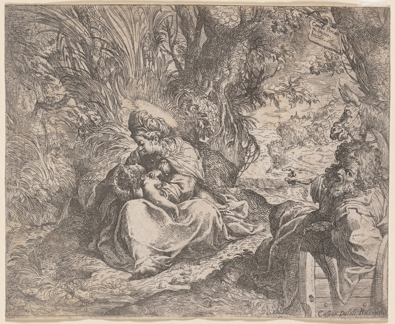 Zbytek na útěku do Egypta, 1587-1590. od Camillo Procaccini