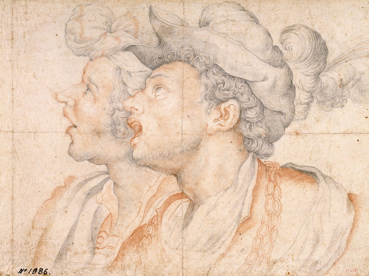 Two Youth Heads, cca 1590 od Camillo Procaccini