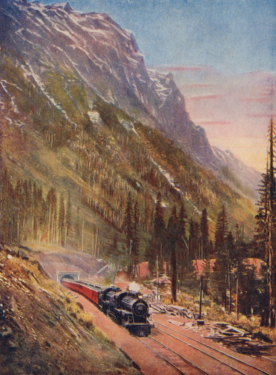 Tunel Connaught na kanadské pacifické železnici (barevné foto) od Canadian Photographer