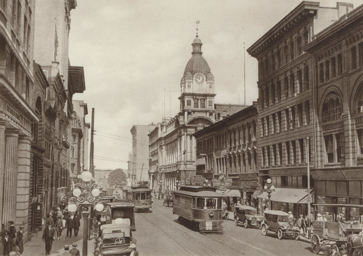 Hastings Street a pošta (čb fotografie) od Canadian Photographer