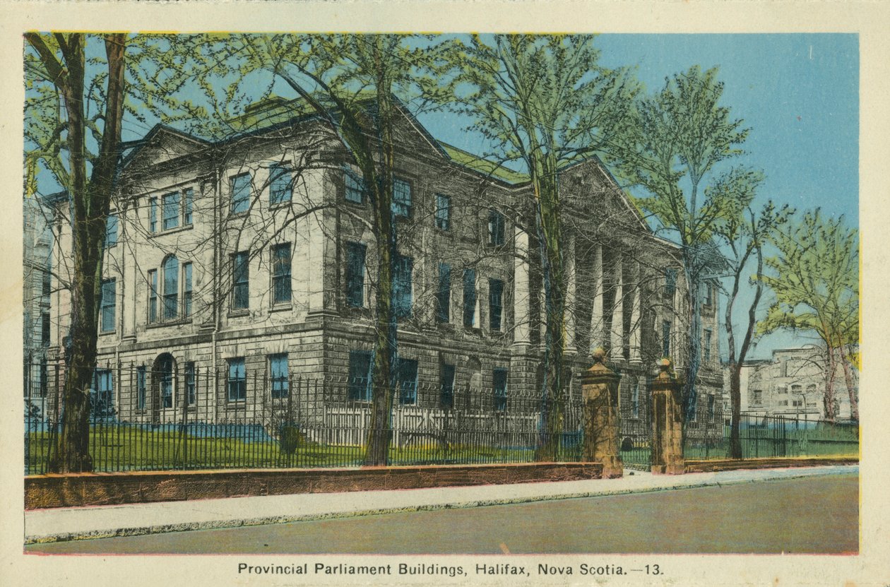 Budovy provinčního parlamentu, Halifax, Nové Skotsko (barevné foto) od Canadian Photographer