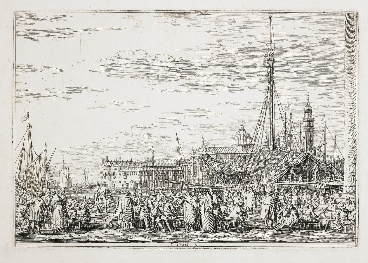 Trh na Molo, 1740-1745 od Giovanni Antonio Canal