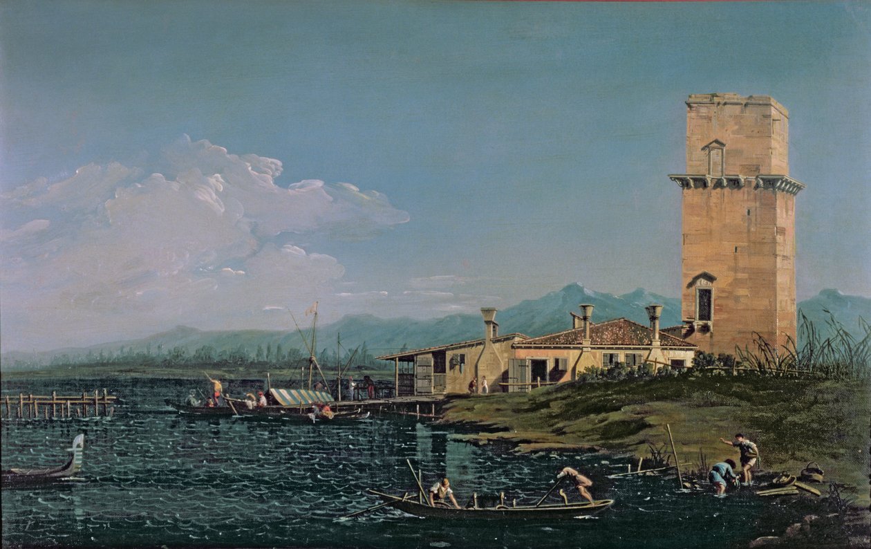 Věž v Margherě od Giovanni Antonio Canal