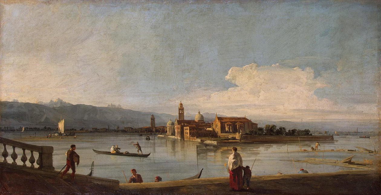 Pohled na ostrovy San Michele, San Cristoforo a Murano, z Fondamenta Nuove, cca 1725-28 od Giovanni Antonio Canal