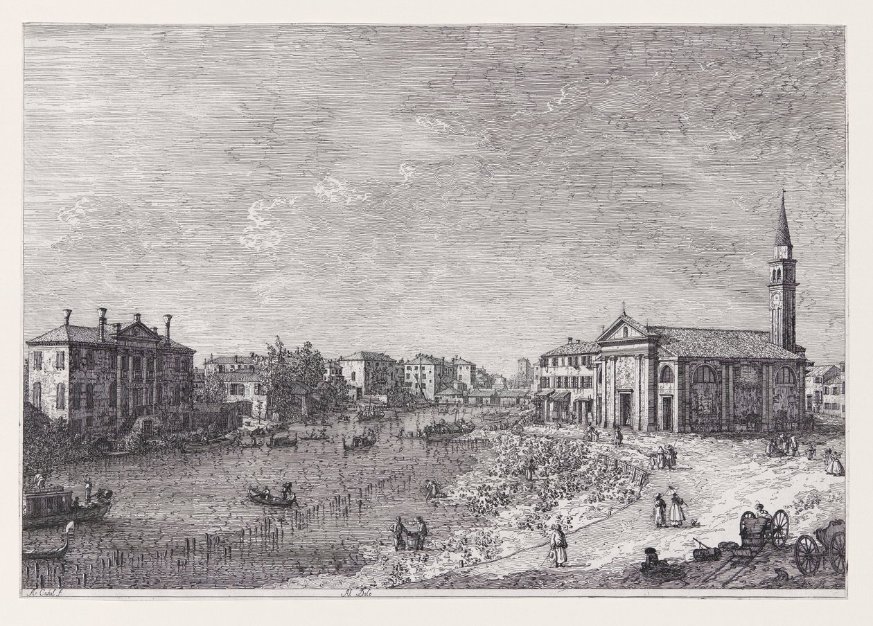 Al Dolo (At Dolo), ze série Vedute (Views) od Canaletto (Giovanni Antonio Canal)