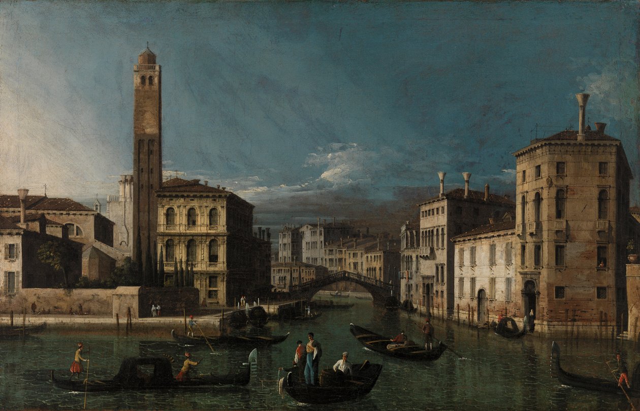 Canal Grande: San Geremia a vstup do Cannaregio od Canaletto (Giovanni Antonio Canal)