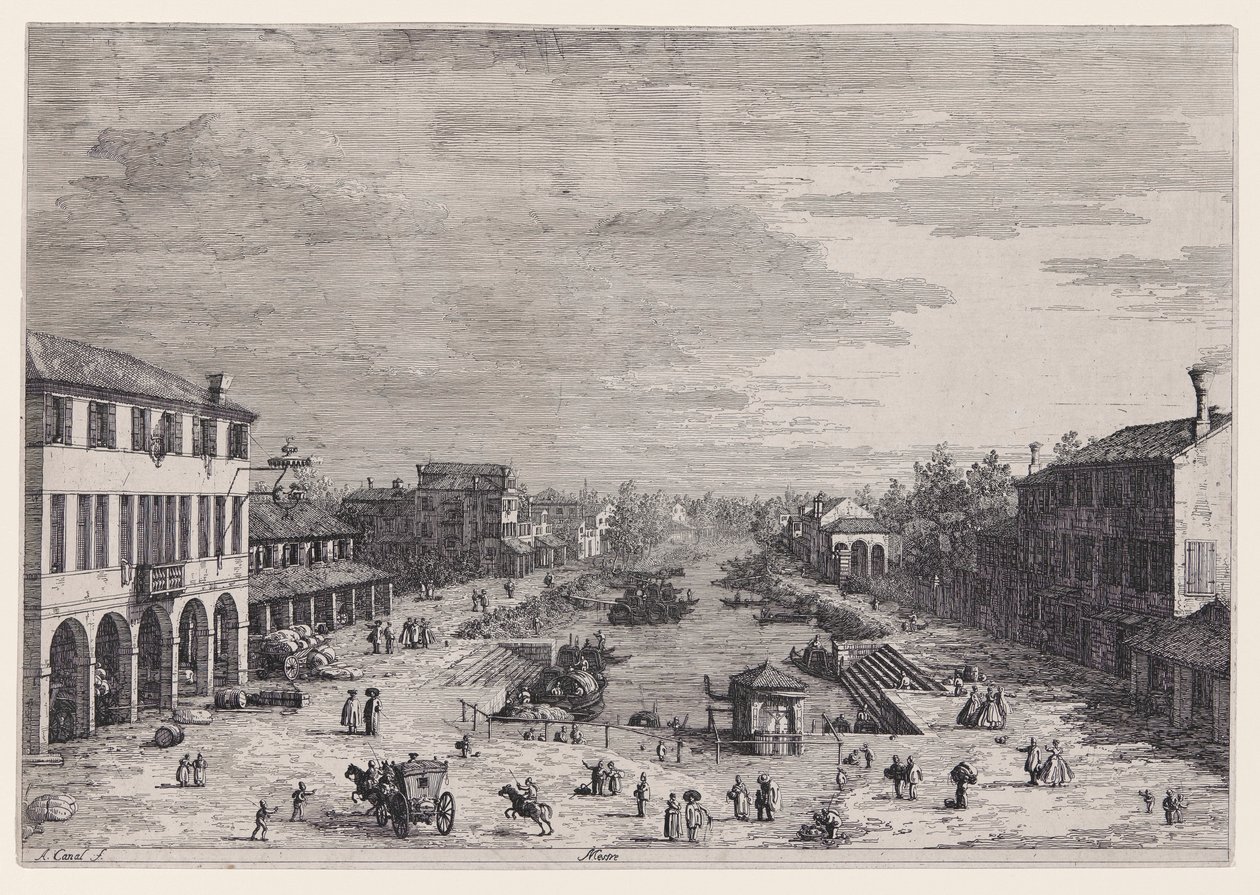 Mestre, ze série Vedute (Views) od Canaletto (Giovanni Antonio Canal)