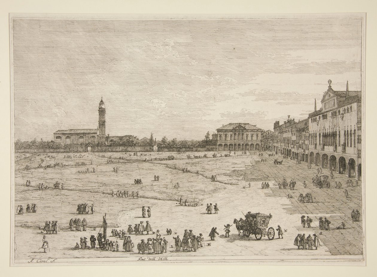 Pr? della Valle, ze série Vedute (Views) od Canaletto (Giovanni Antonio Canal)
