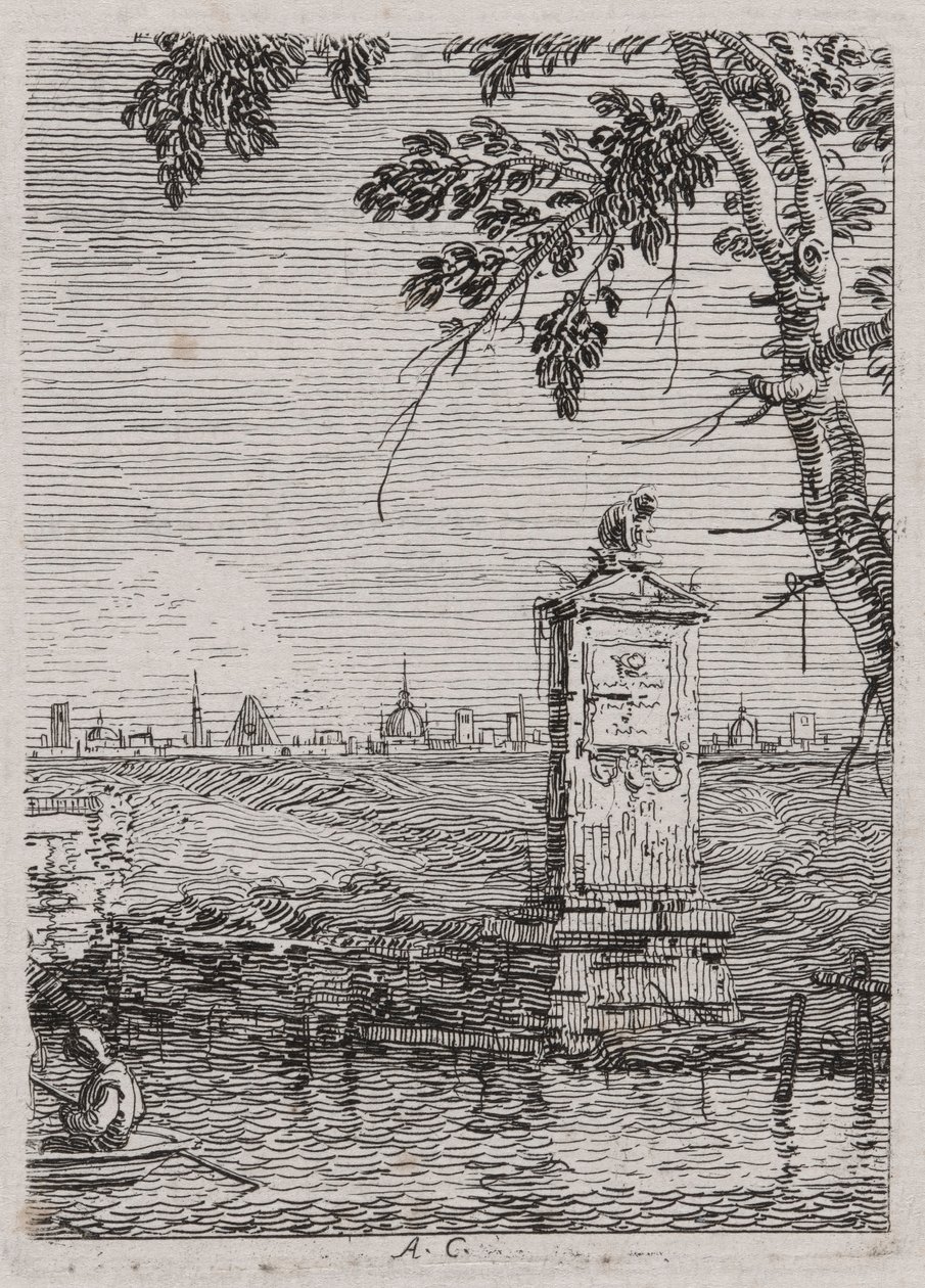 Malý památník, ze série Vedute (Views) od Canaletto (Giovanni Antonio Canal)