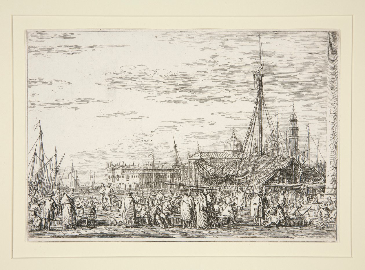 Trh na Molo, ze série Vedute (Views) od Canaletto (Giovanni Antonio Canal)