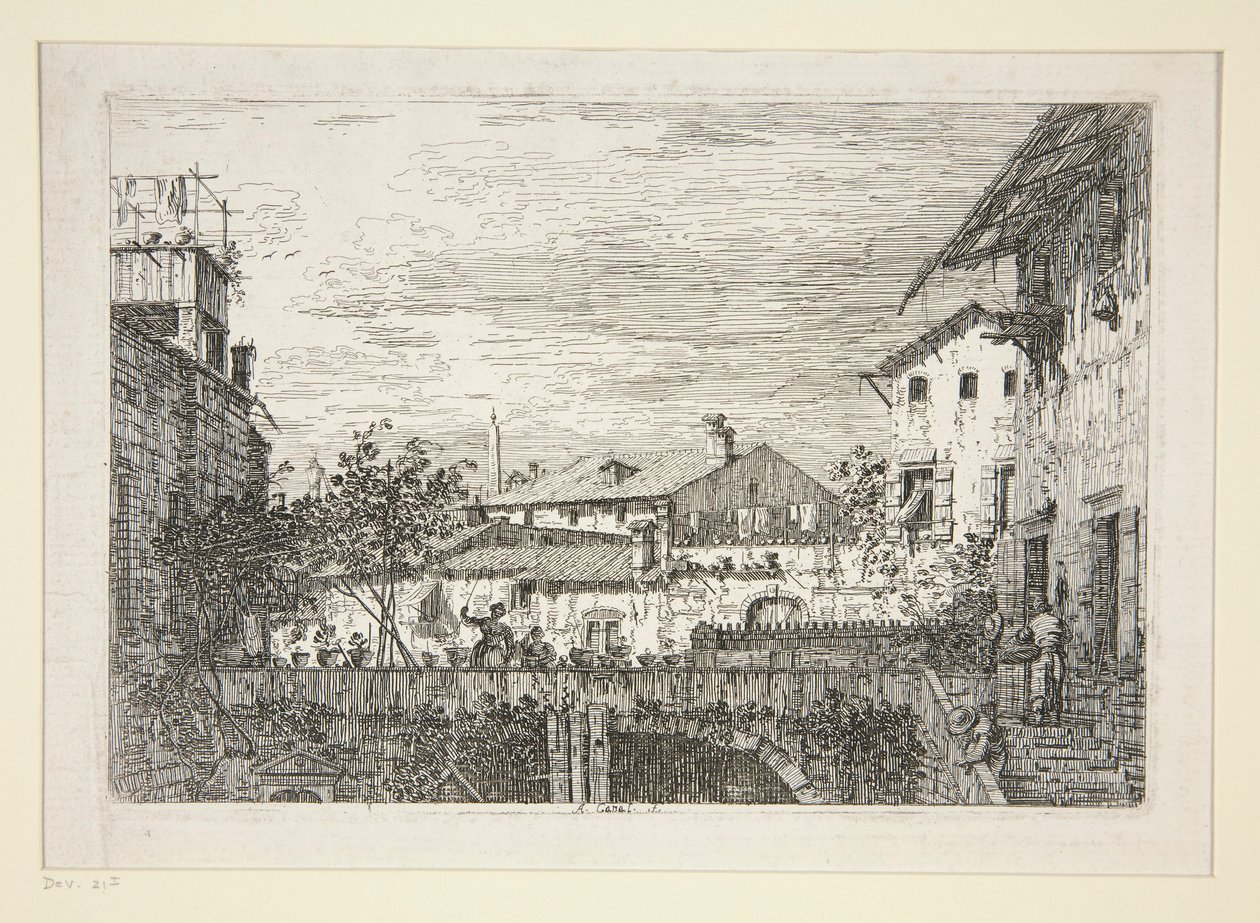 Terasa, ze série Vedute (Views) od Canaletto (Giovanni Antonio Canal)