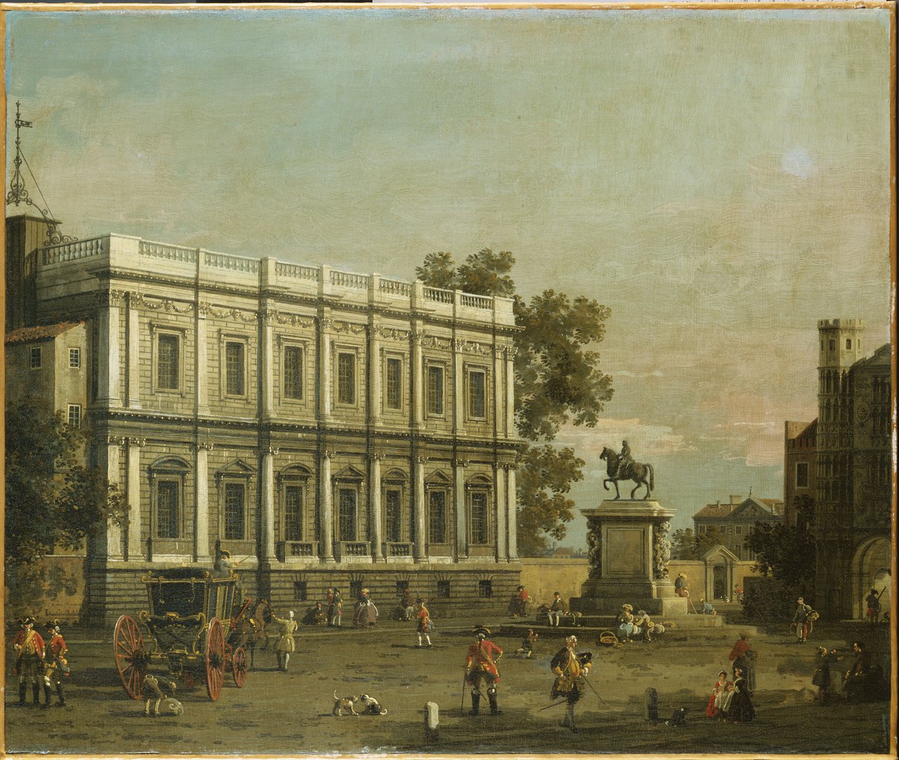 Capriccio budov ve Whitehallu, kolem roku 1754 od Giovanni Antonio Canal