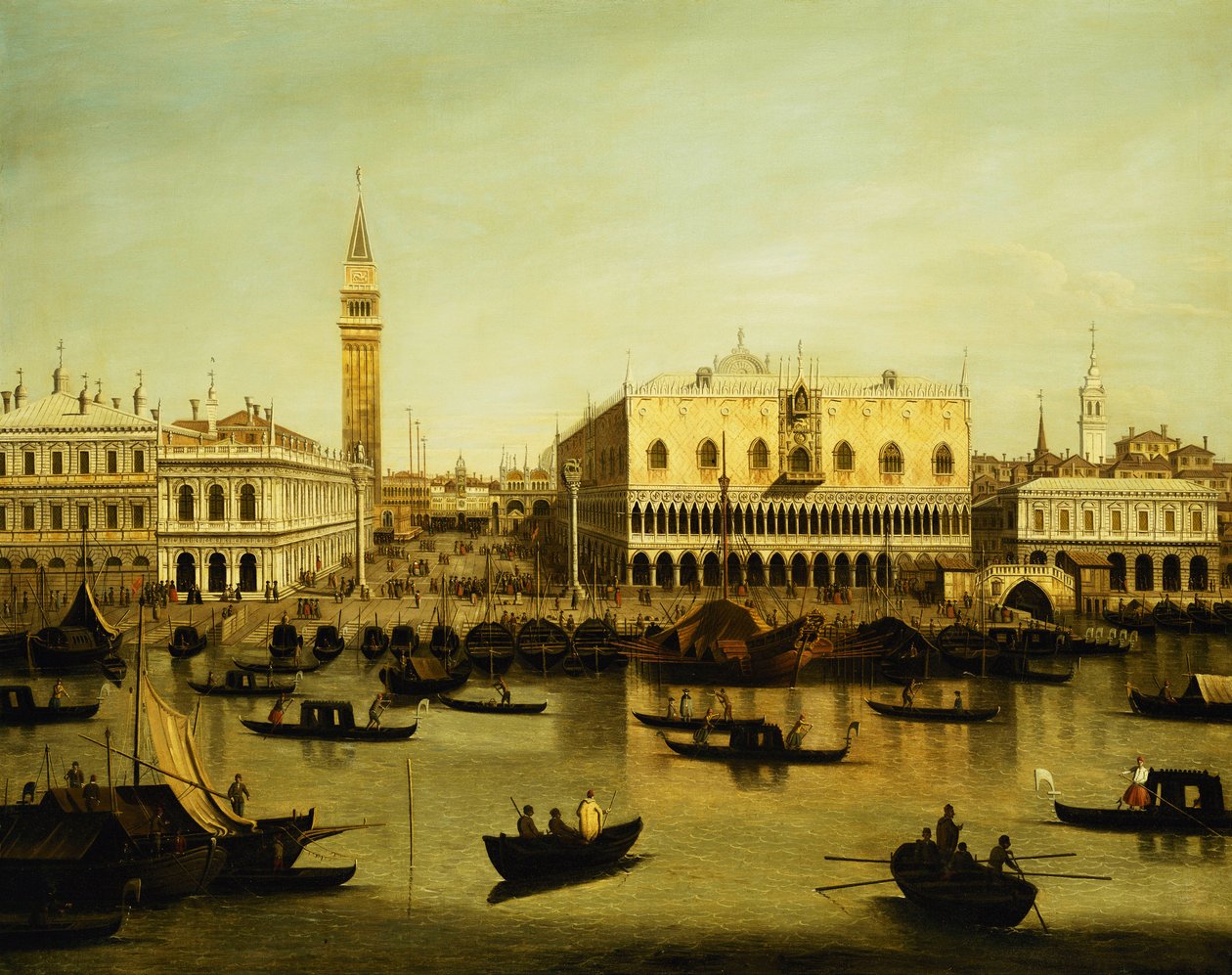 Pohled na Molo z Bacino di San Marco, Benátky, od Giovanni Antonio Canal