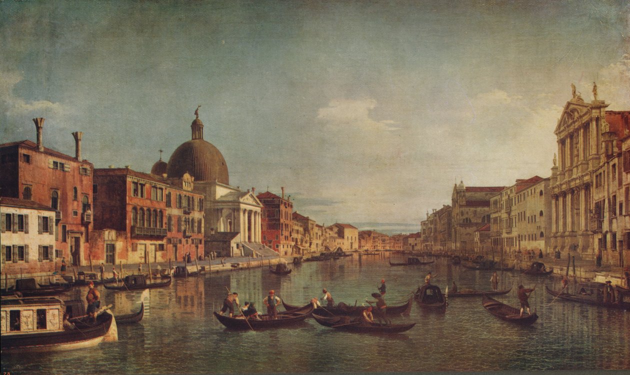 Pohled na Canal Grande v Benátkách, c1740, c1915 od Giovanni Antonio Canal