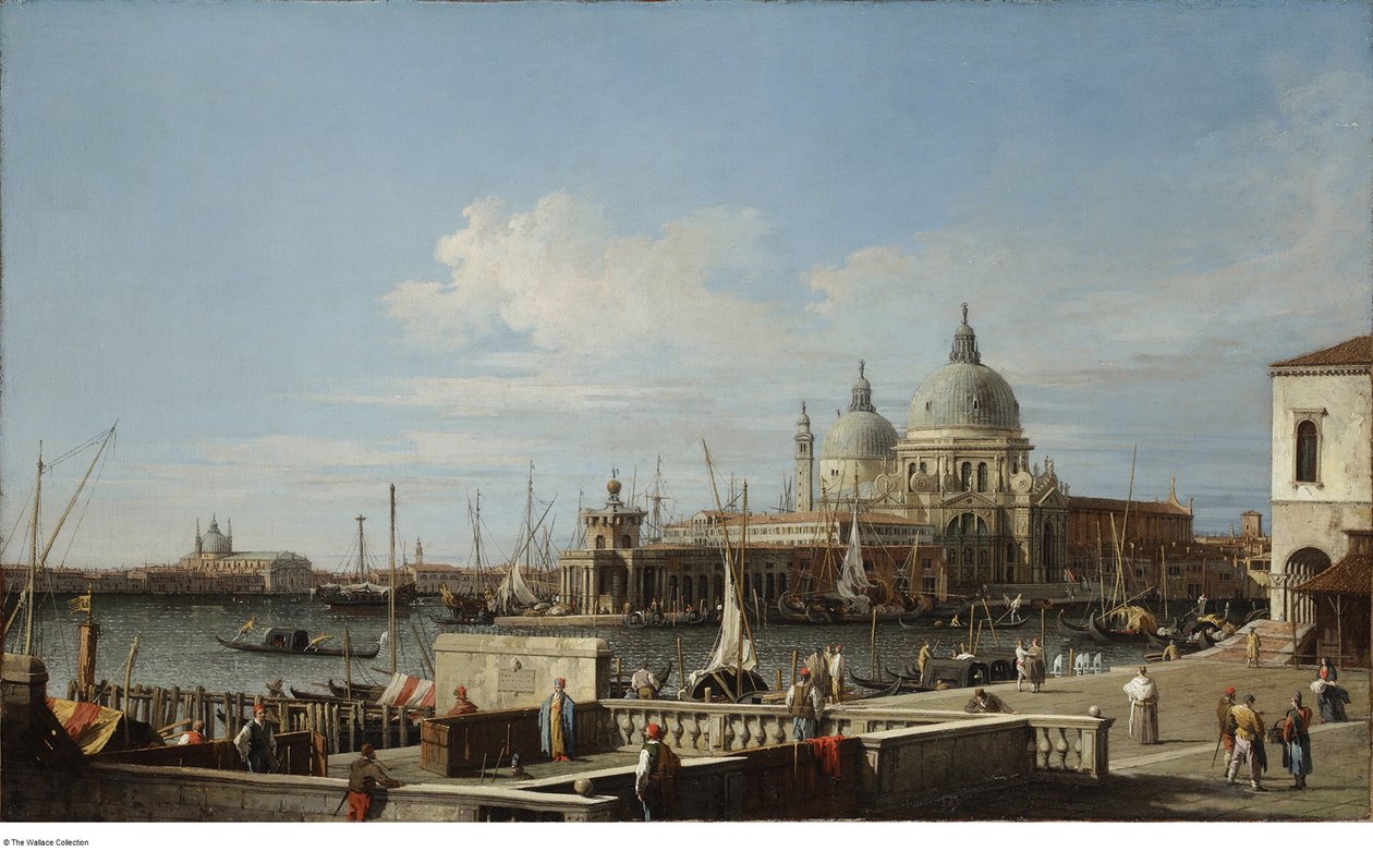 Podle Canaletta - Benátky Dogana a Santa Maria della Salute z Molo, asi 1740 - 1760 od Canaletto