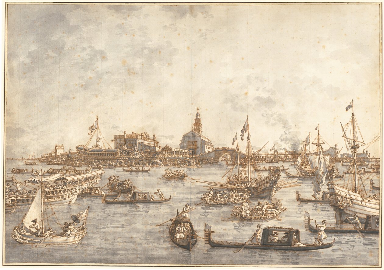 Festival Nanebevstoupení Páně v Benátkách od Canaletto