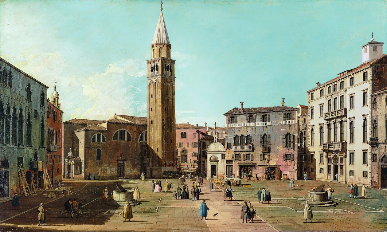 Campo SantAngelo, Benátky, 30. léta 18. století. od Giovanni Antonio Canal