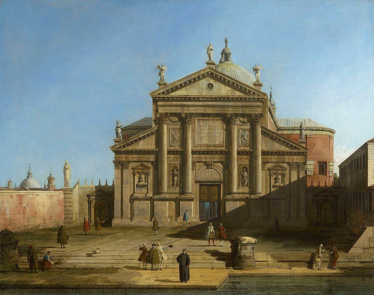 Canaletto - San Giorgio Maggiore v capricciové úpravě kolem roku 1744 od Canaletto