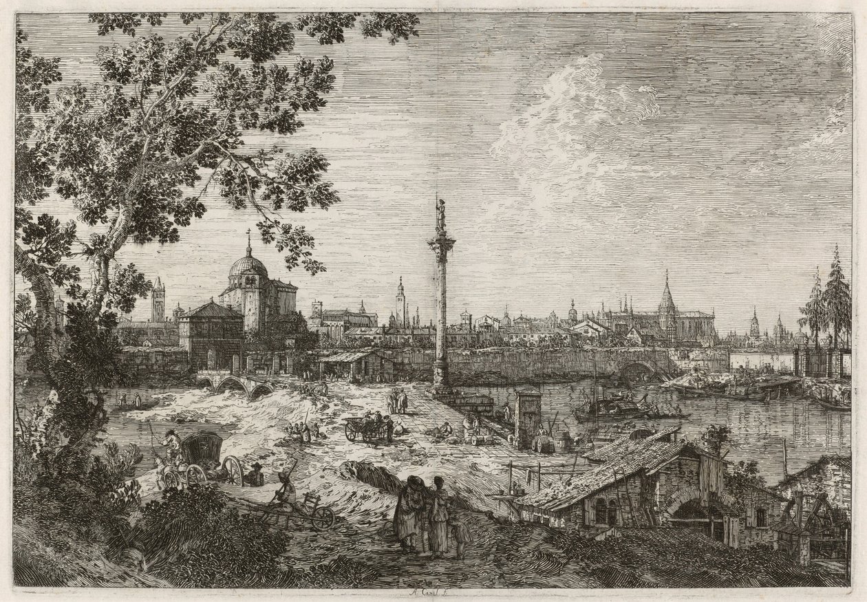 Imaginární pohled na Padovu od Canaletto