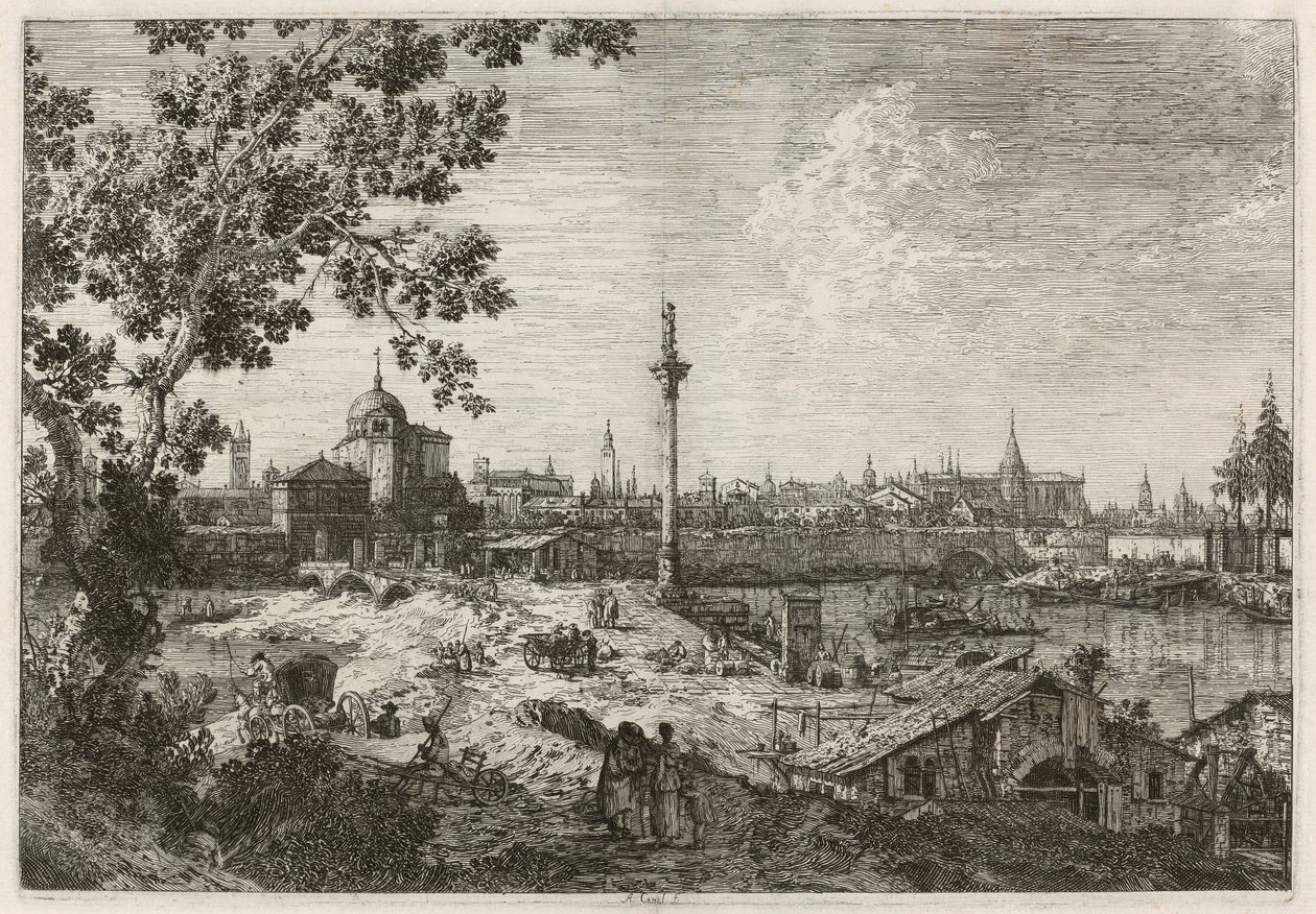 Imaginární pohled na Padovu, c. 17351746. od Canaletto