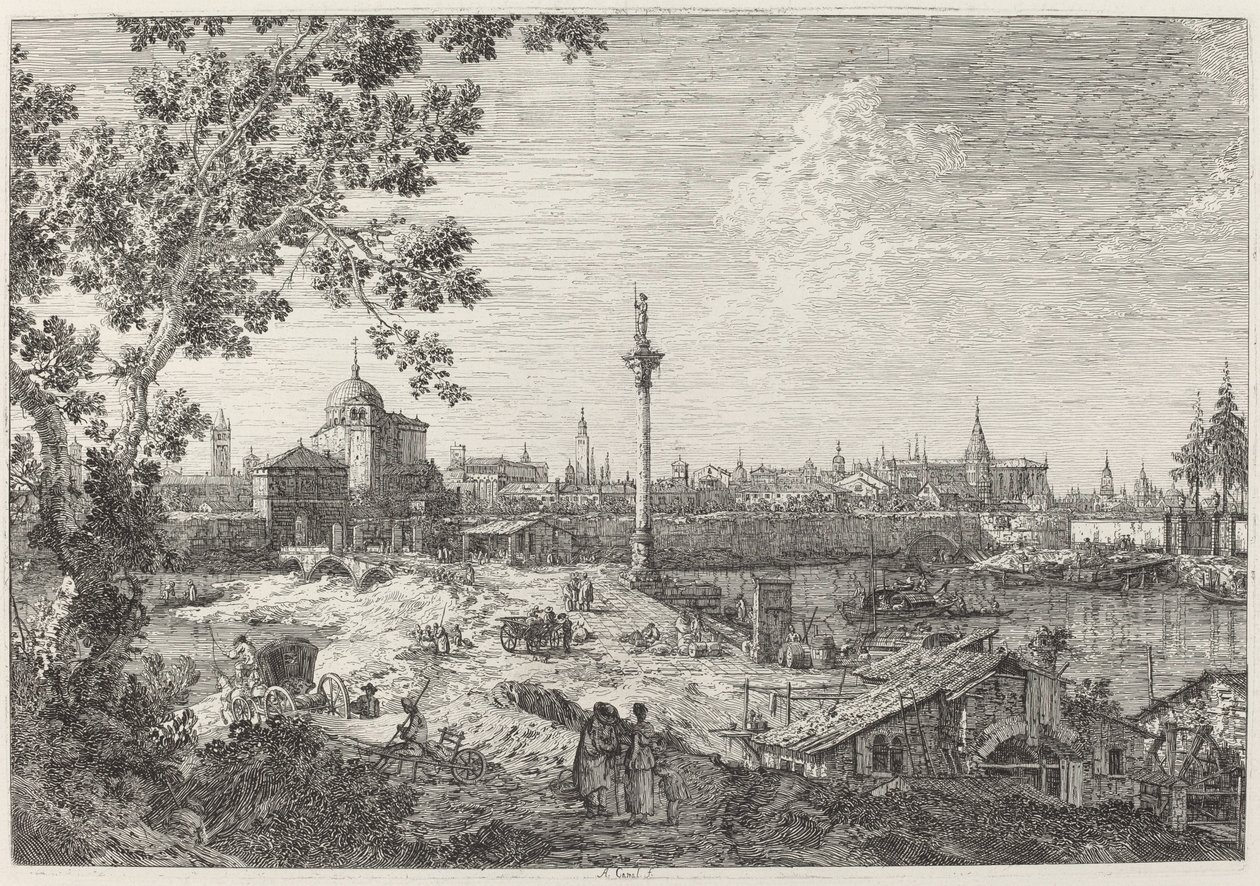 Imaginární pohled na Padovu, c. 17351746. od Canaletto