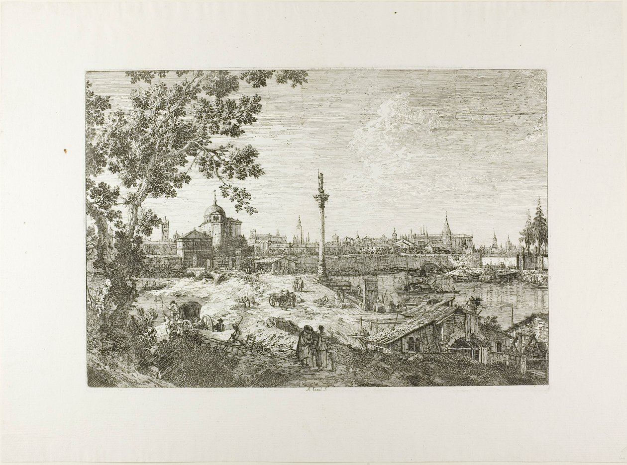 Imaginární pohled na Padovu z Veduty od Canaletto