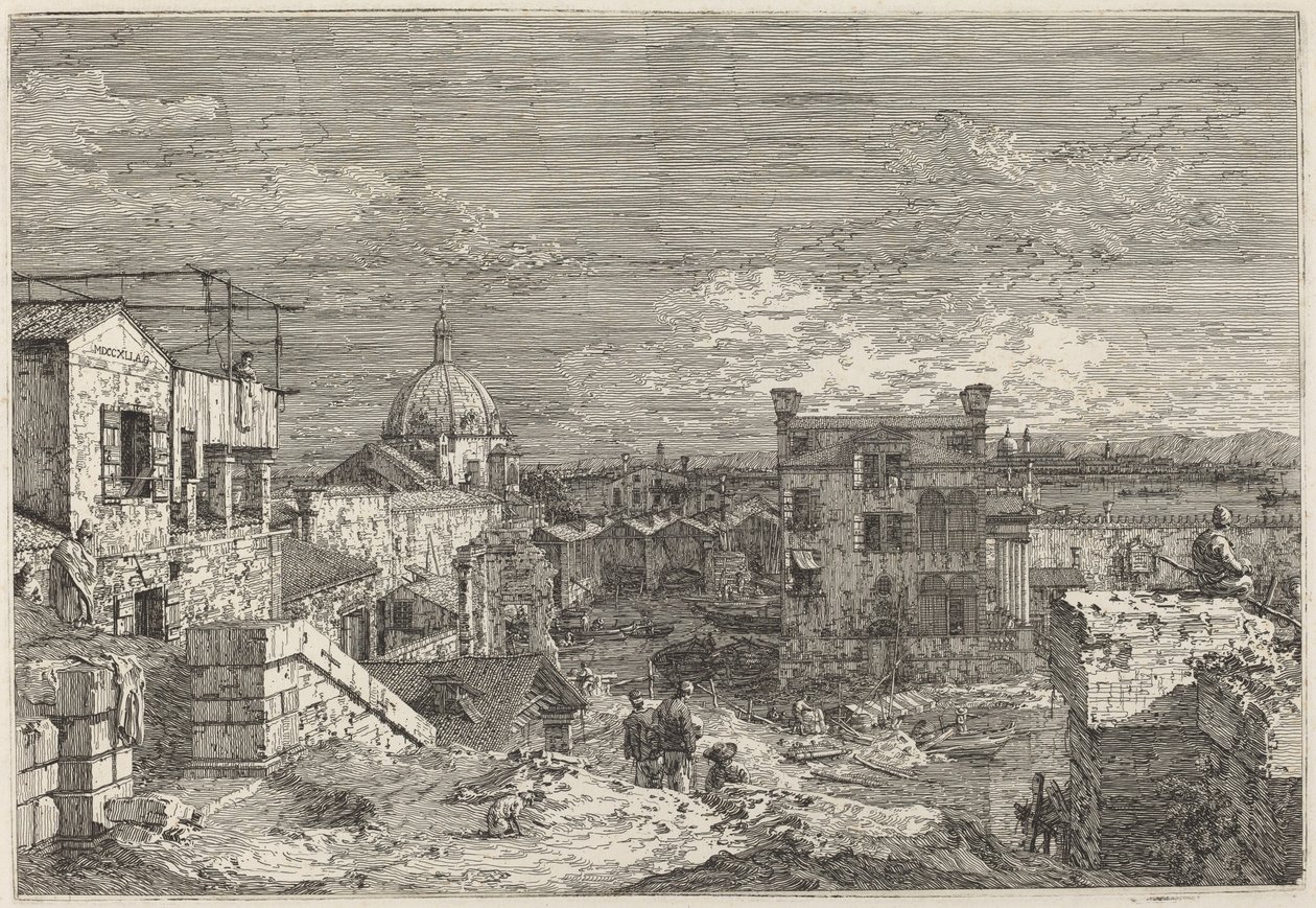 Imaginární pohled na Benátky od Canaletto