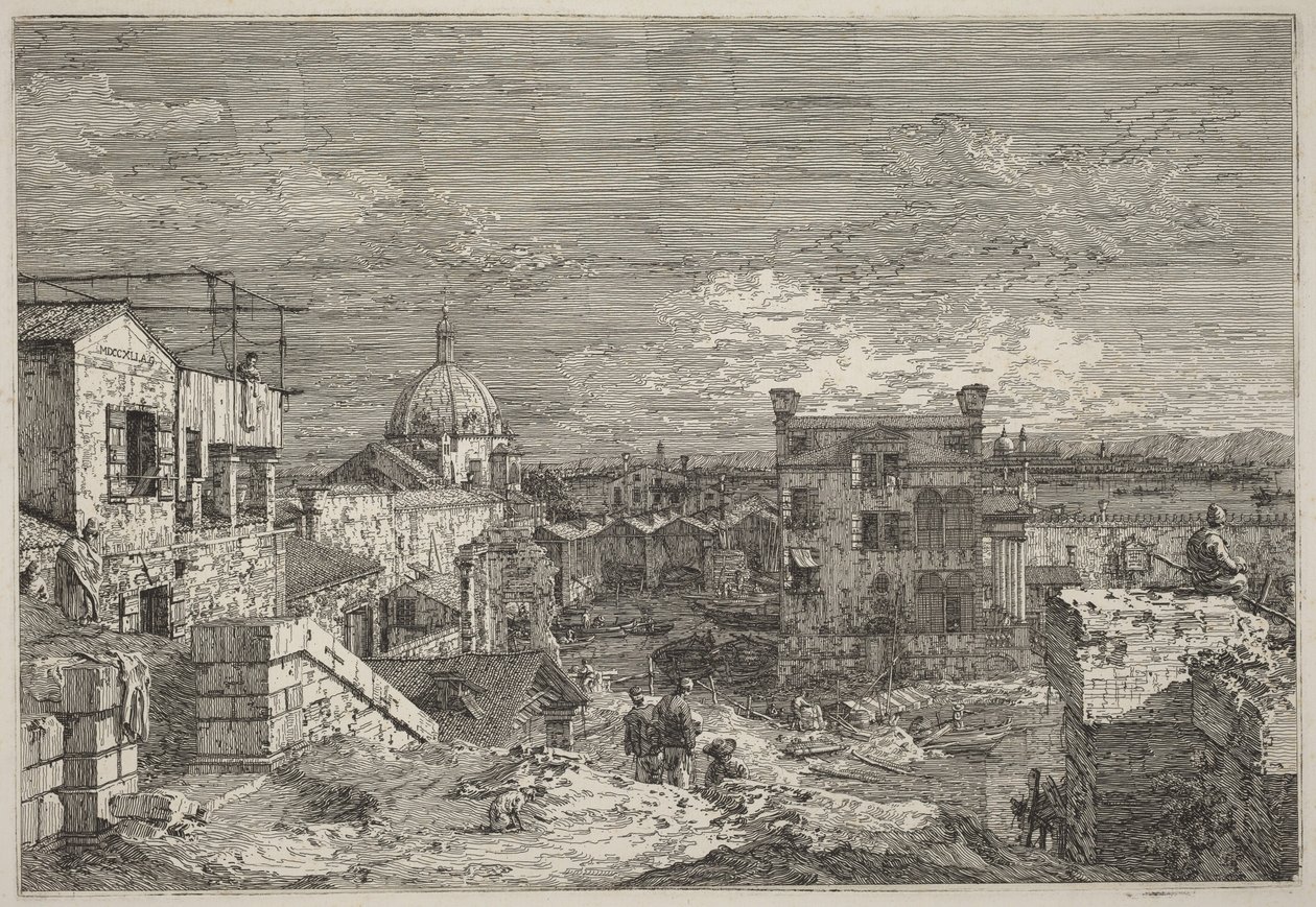 Imaginární pohled na Benátky od Canaletto