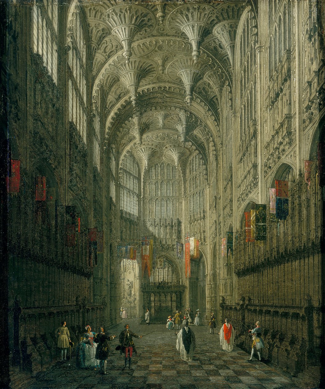 „Interiér kaple Jindřicha VII., Westminsterské opatství“, c1750 od Canaletto
