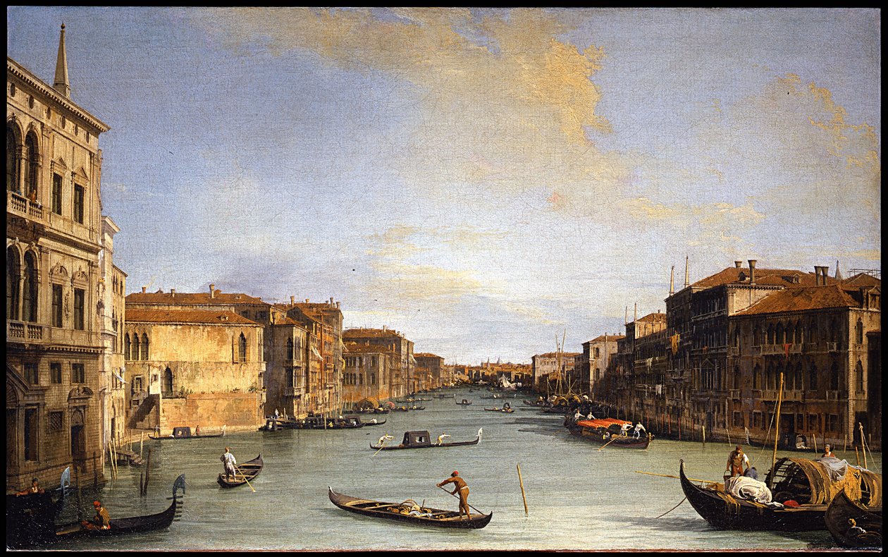 Italština:  Veduta del Canal Grande Pohled na Velký kanál od Canaletto