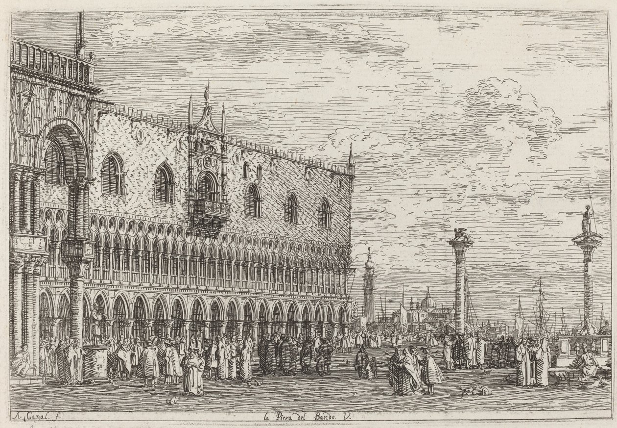 The Band Pier. proti. od Canaletto