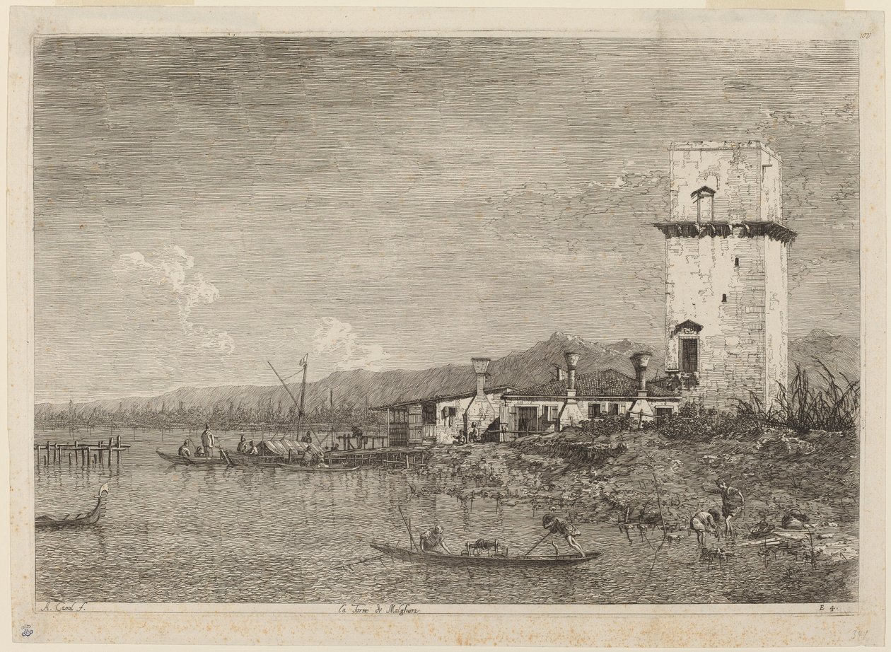 Věž Malghera od Canaletto