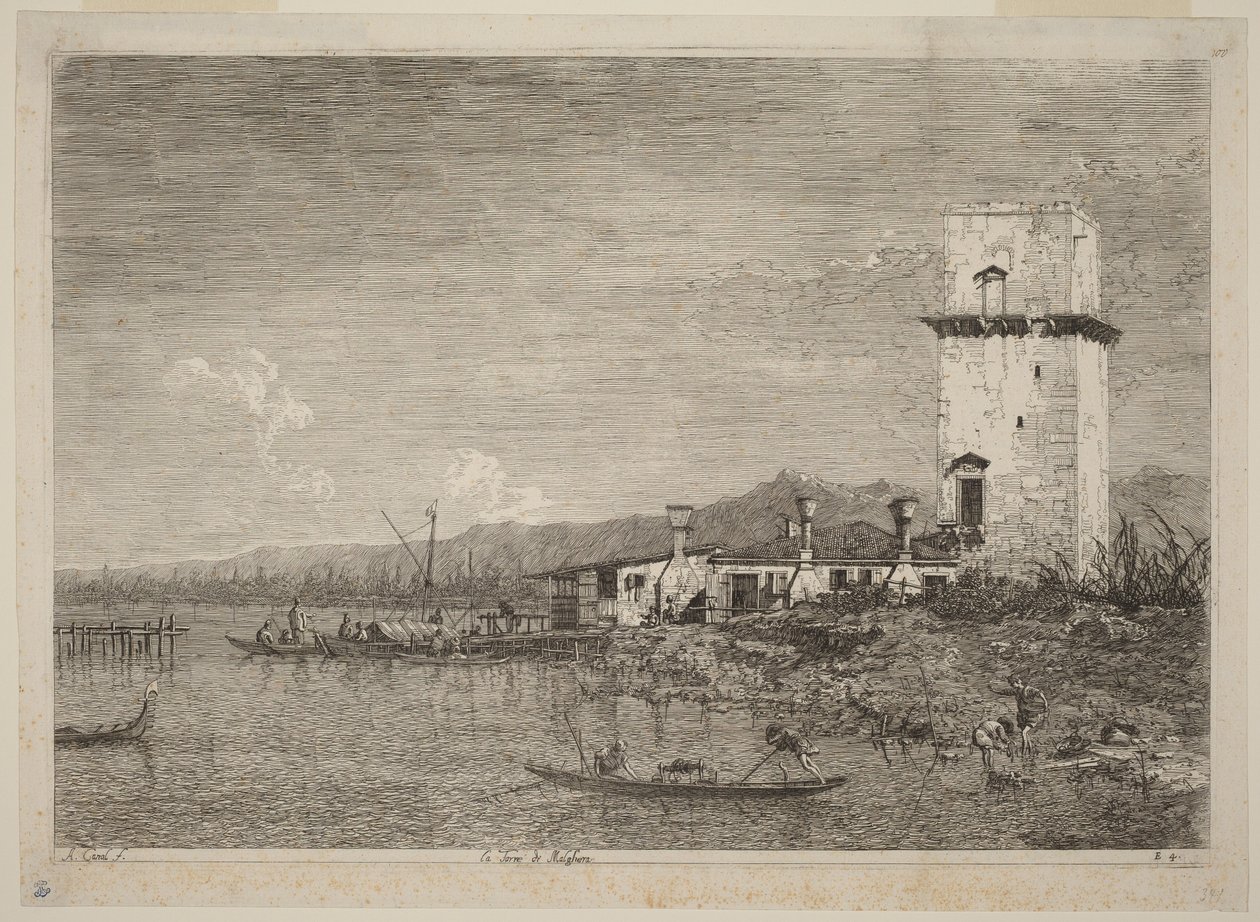 Věž Malghera od Canaletto
