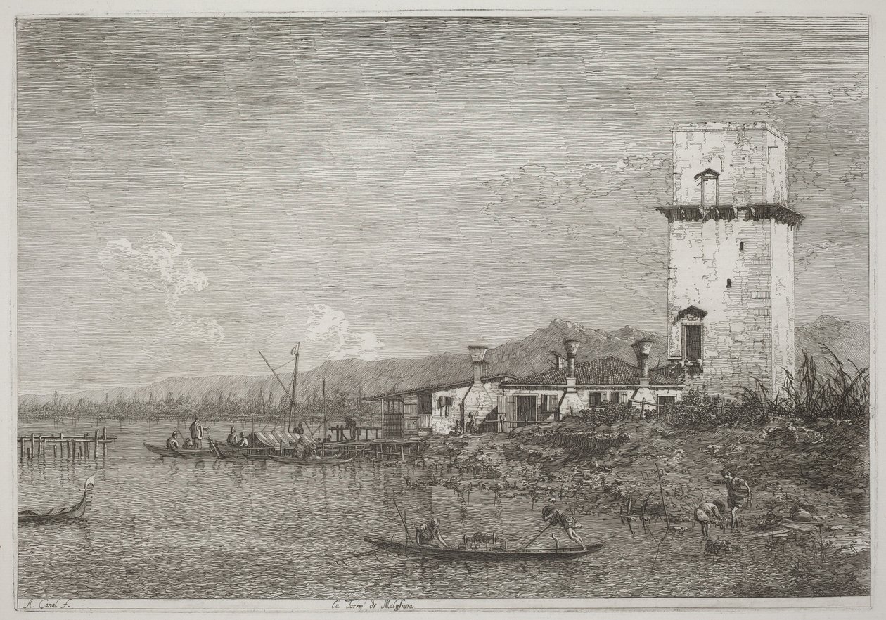 Věž Malghera od Canaletto
