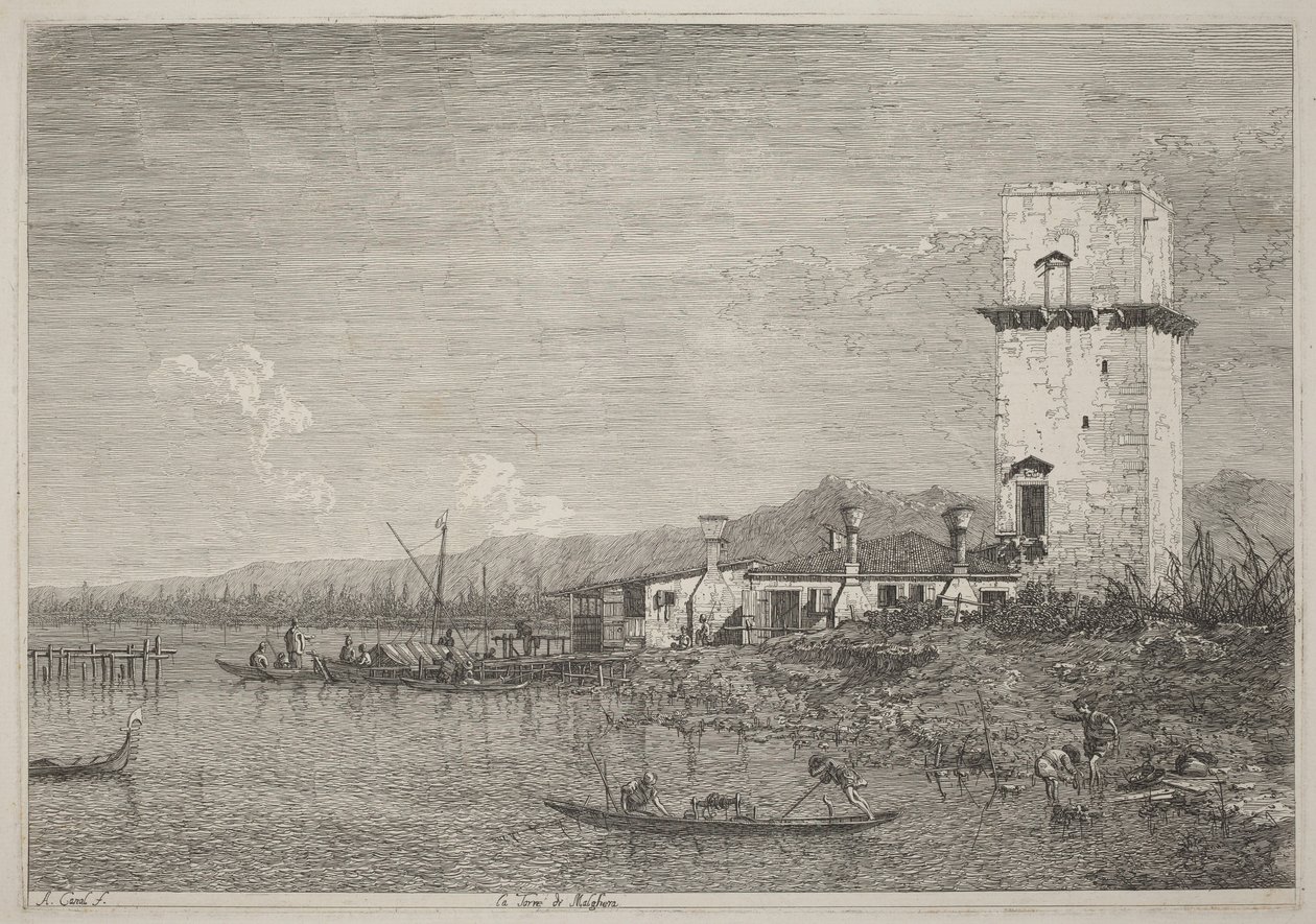 Věž Malghera od Canaletto