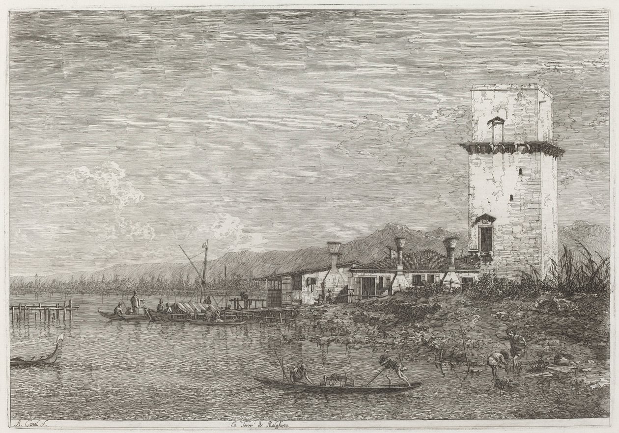 Věž Malghera, c. 17351746. od Canaletto